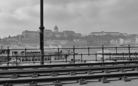 budai vár budapest fekete-fehér magyarország