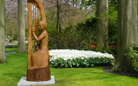 Holland, Keukenhof   Harpspeler