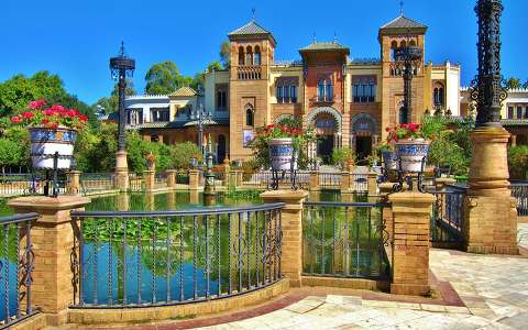Sevilla, Spanje, Mudejar Paviljoen Parque Maria Louise