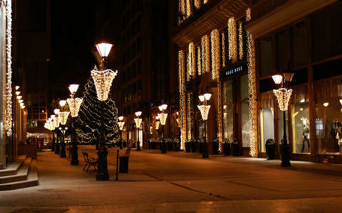 karácsonyi dekoráció lámpa éjszakai képek