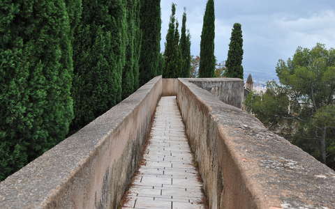 Málaga, Andalúcía, Castillo de Gibralfaro, Spanyolország