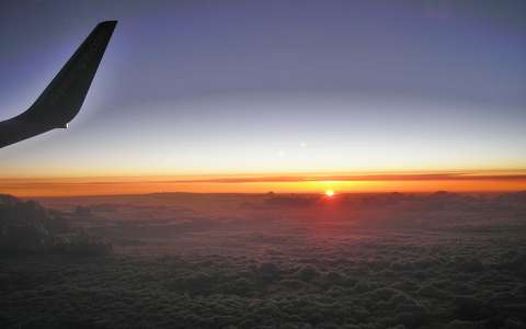 felhő légifelvétel naplemente