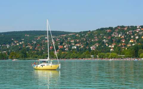 víz, nyár, Balatonalmádi, Magyarország