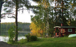 Finnország, tóparti szauna