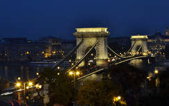 budapest lánchíd híd magyarország kék óra