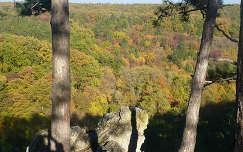 Balatonfüredi Koloska-völgy ősszel felülnézetből