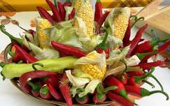 kukorica csendélet címlapfotó paprika ősz zöldség termény fűszerek