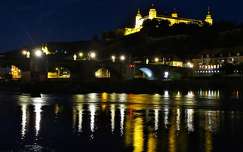 várak és kastélyok németország würzburg híd éjszakai képek