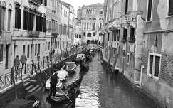 olaszország csatorna fekete-fehér velence