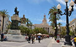 Cadíz, Plaza San Juan de Dios, Andalúzia, Spanyolország