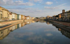 Tukrozodes az Arno folyoban, Pisa, Olaszorszag