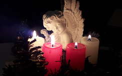 szobor advent toboz gyertya karácsony karácsonyi dekoráció