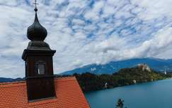 szlovénia hegy alpok bledi-tó tó
