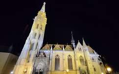 éjszakai képek budapest magyarország mátyás templom