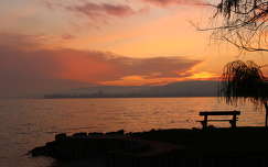 naplemente balaton címlapfotó pad tó magyarország