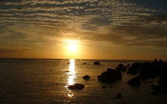 naplemente mauritius felhő tenger