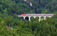 A semmeringi vasútvonal egyik szakasza, Ausztria