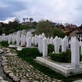 Bosznia, Sarajevo - muszlim háborús temető a központban