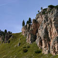 Dolomitok sziklái, Dél-Tirol, Olaszország.