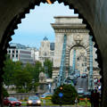 Budapest,Lánc-híd az alagútból,Fotó:Szolnoki Tibor