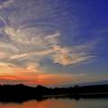Napnyugta cirrus felhőkkel,Fotó:Szolnoki Tibor