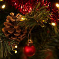 Toboz, fények, karácsonyfa dísz