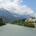 Az Inn folyó Innsbrucknál, Ausztria, 2015.július