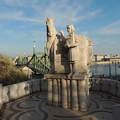 Budapest,Gellért hegyről kilátás ,Szt.István király szobrával