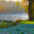 folyó, pára, ősz