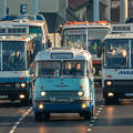 MALÉV buszok felvonulása az Erzsébet hídon