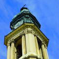 A pápai nagytemplom (Szent István vértanú-templom) tornya.