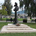 Sissy szobra a merénylet helyszínén,Genf,Svájc