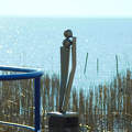 Szerelmespár (szobor) a parton - Balatonfűzfő