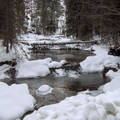 A patak télen, Magas-Tátra, Zdiar környékén, Szlovákia