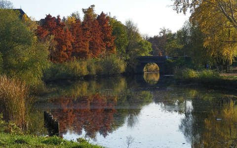 folyó híd tükröződés ősz
