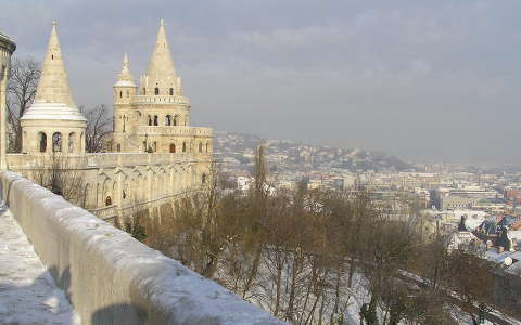 Budapest,Halászbástya télen