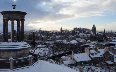Skócia, Edinburgh, kilátás a Carlton Hill-ről