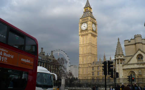 Anglia, London, Big Ben, London Eye és egy Double Decker