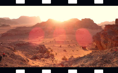 Wadi Rum, Jordania, naplemente, Romantika, szerelem
