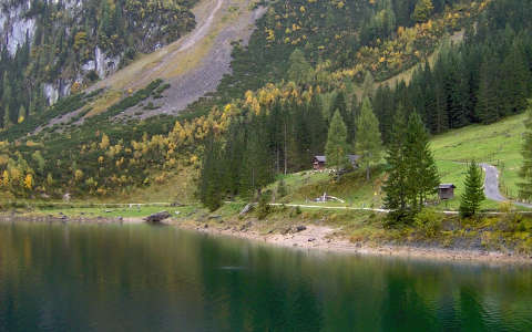 erdő hegy tó ősz