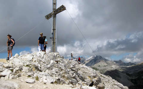 A Sassongher tetejen, Olasz Alpok, Olaszorszag