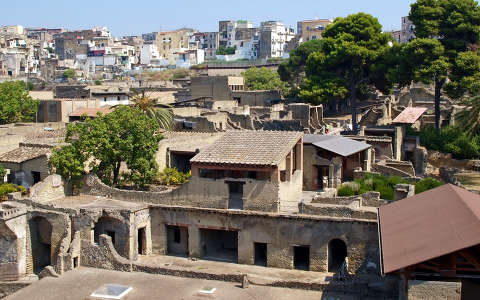 Olaszország,Herculaneum, a Vezúv pusztítása után...