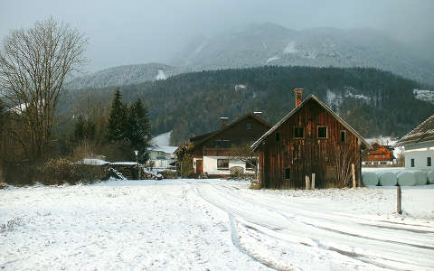 faház hegy ház tél