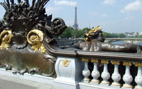 Látkép a Szajnáról, Párizs,III.Alexandre hid.