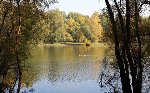 Magyarország, Dunaújváros, szabadstrand ősszel