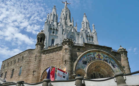 Barcelona, Spain, Tibidabo, Sacre Coeur