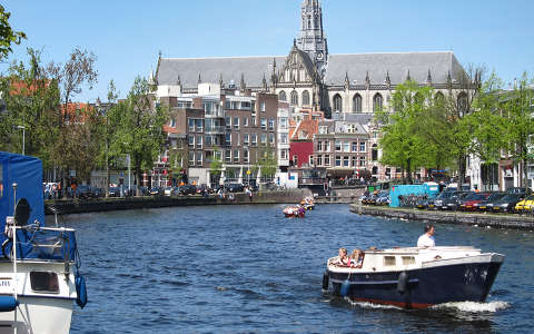 Holland-Haarlem, River Spaarne, Queensday 30 april