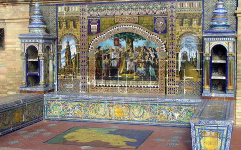 Sevilla,Plaza Espagna,Spanyolország