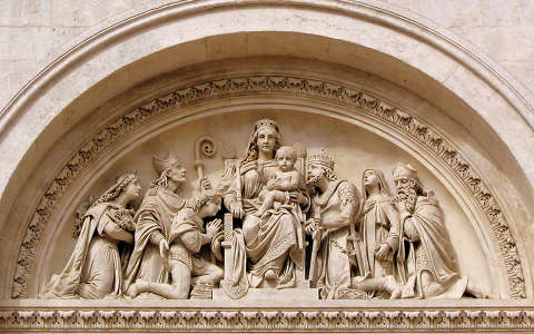 Bazilika homlokzat részlet, Pécs