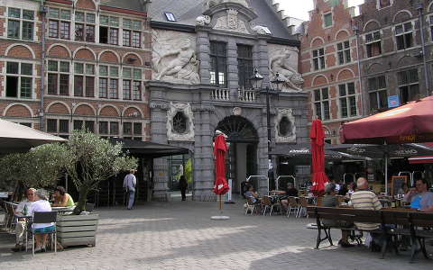 Gent,Halpiaci csarnok bejárata,Belgium